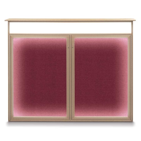 United Visual Products Open Faced Traditional Corkboard, 72x36" UV645A-SATIN-RUBBER